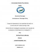 Informe final de investigación presentado como requisito de la asignatura metodología de la investigación 11