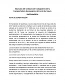Acta de constitucion de un sindicato
