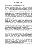 DEFINICION DEL TERMINO “CRISTOLOGIA”