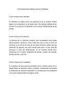 El Ser Humano Como Individuo, Persona Y Ciudadano