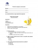 Prueba de Lenguaje y comunicación