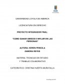 PROYECTO INTEGRADOR FINAL: “COMO GANAR AMIGOS E INFLUIR EN LAS PERSONAS”
