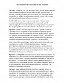 La Valoracion sobre los 4 pilares de la educacion
