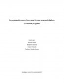 La educación como foco para formar una sociedad en constante progreso