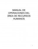 MANUAL DE OPERACIONES DEL ÁREA DE RECURSOS HUMANOS