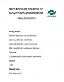 OPERACIÓN DE EQUIPOS DE MONITOREO ATMOSFÉRICO ANALIZADORES