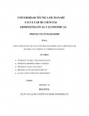 CARACTERIZACION DE UNA ACTIVIDAD ECONOMICA DE LA PROVINCIA DE MANABI; Y SU APORTE AL COMERCIO NACIONAL