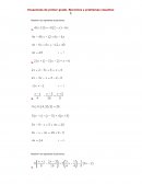 Las Ecuaciones de primer grado. Ejercicios y problemas resueltos