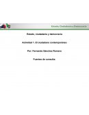 Estado, ciudadanía y democracia Actividad 1. El ciudadano contemporáneo