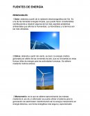 FUENTES DE ENERGÍA RENOVABLES