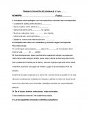 TRABAJO CON NOTA DE LENGIUAJE 6° Año