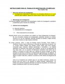 INSTRUCCIONES PARA EL TRABAJO DE INVESTIGACIÓN DE MERCADO