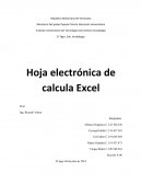 Hoja electrónica de calcula Excel