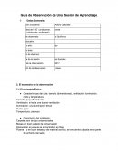 La Guía de Observación de Una Sesión de Aprendizaje