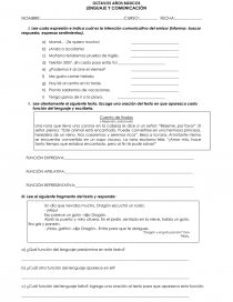 OCTAVOS AÑOS BÁSICOS LENGUAJE Y COMUNICACIÓN. Página 1