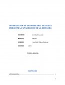 LA OPTIMIZACIÓN DE UN PROBLEMA DE COSTO MEDIANTE LA UTILIZACIÓN DE LA DERIVADA