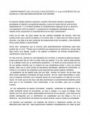 COMPARTAMIENTO EN LOS HIJOS A ADOLECENTES (11 a las 19) DESPUES DE UN DIvORCIO O UNA SEPARACION ENTRE LOS PADRES