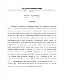 Como es el Movimiento Armónico Simple. Página 1