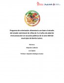 Programa de orientación alimentaria del estado nutricional de niños de 3 a 6 años de edad