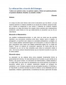 La evolucion de la educación a través del tiempo