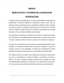 EL MODULO ETICA Y FILOSOFIA DE LA EDUCACION
