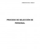 RESUMEN DE PROCESO DE SELECCIÓN DE PERSONAL