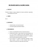 NO DEJES QUE EL GLOBO CAIGA