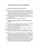 Panorama Histórico De La Psicología Clínica