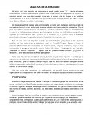 Ensayo ANÁLISIS DE LA REALIDAD