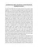 LA IMPORTANCIA DE LA RELIGIÓN EN LA FORMACIÓN DEL PENSAMIENTO NACIONAL