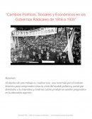 Cambios políticos, sociales y económicos en los gobiernos radicales de 1916 a 1930