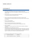 Cuestionario ORIGENES DE LA ESTADISTICA