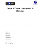 Como se da el Laboratorio compresion y flexion mortero