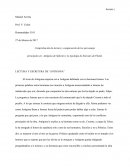 Comprobación de lectura y comparación de los personajes