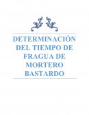 DETERMINACIÓN DEL TIEMPO DE FRAGUA DE MORTERO BASTARDO