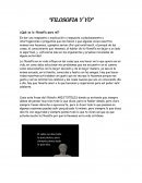 Filosofia y yo. ¿Qué es la filosofía para mí?