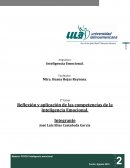 Reflexión y aplicación de las competencias de la Inteligencia Emocional.