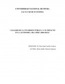 “ANALISIS DE LA INVERSION PÚBLICA Y SU IMPACTO EN LA ECONOMIA DEL PERU (2004-2015)”