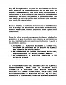 Protocolo por el dia de la Independencia Mexicana