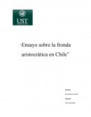 Ensayo sobre la fronda aristocrática en Chile