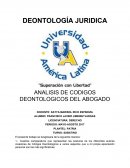 ANALISIS DE CODIGOS DEONTOLOGICOS DEL ABOGADO