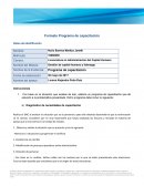 Formato Programa de capacitación