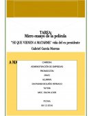 Ensayo y un cuadro de doble entrada del video Sé que vienen a matarme