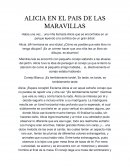 Reseña ALICIA EN EL PAIS DE LAS MARAVILLAS
