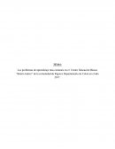 Los problemas de aprendizaje más comunes en el Centro Educación Básica “Benito Juárez” de la comunidad de Rigores Departamento de Colon en el año 2017