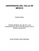 TEORIA GENERAL DEL DELITO Y LOS ELEMENTOS DEL DELITO EN RELACIÓN CON LA TEORIA CAUSALISTA