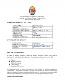 Departamento de Matemática INFORMACIÓN GENERAL DEL CURSO