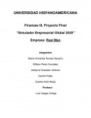 Finanzas III, Proyecto Final “Simulador Empresarial Global 2020”