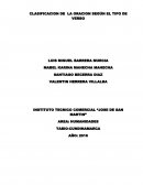 CLASIFICACION DE LA ORACION SEGÚN EL TIPO DE VERBO