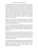 La Psicología ¿Carece de carácter científico?